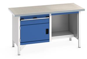 Bott Bench1500Wx750Dx840mmH - 1 Drawer, 1 Cupboard & LinoTop 41002039.**